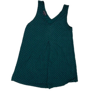 STORK &  Babe Green with black Polka Dot Maternity Tank Top size XS